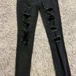 Urban Outfitters Black Distressed Skinny Jeans